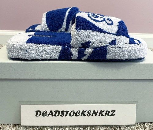 Burberry Snug Cotton Towel Slide Slippers Knight IP Blue 8090503 SZ 38EU/6M/7.5W - Picture 6 of 10