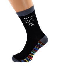 Trust Me I'm a Geek Image Striped Sole Design Mens UK 5-12 - X6S223-018