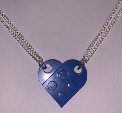 INTERLOCKING LEGO HEART NECKLACES 