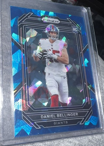 2022 Panini Prizm DANIEL BELLINGER Light Blue Cracked Ice #’D /99 GIANTS! #364! - Picture 2 of 7