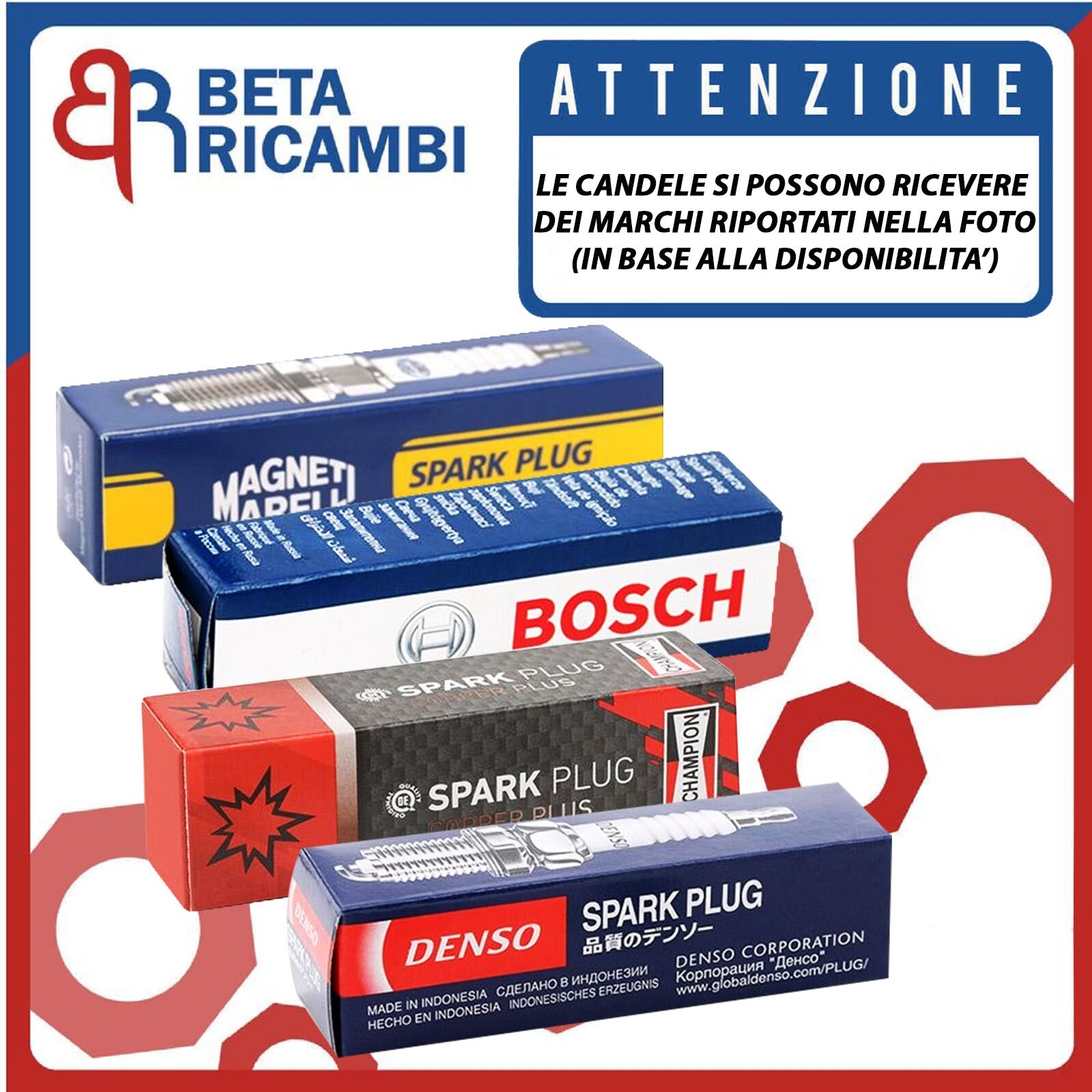 Selezionata da BT RICAMBI - Candele Chevrolet Aveo Sparko 1.0 - 1.2 Gpl Benzina Bz Kit 4 Pezzi - Miniatura 2