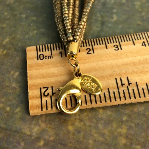 JOAN RIVERS Multi Strang Station Perle gehämmert goldfarben Amulett Anhänger Halskette - Bild 11 von 16