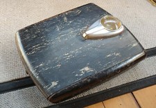 Vintage Borg Bathroom Scale Mid Century Magnifying Bubble Glass Black Chrome