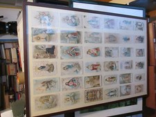 Bel quadro grande con santini d'epoca immagini sacre 36 santini.. molto bello