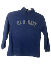 Old Navy Dark Blue 1/4 Zip Pullover Fleece Hoodie Top jacket kids size small NWT