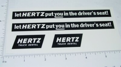 Buddy L Hertz Auto Hauler Semi Sticker Set BL-025