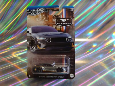 ´18 Ford Mustang RTR Spec 5     HW 60 Years Silver Series 4/5 ovp/neu 1:64