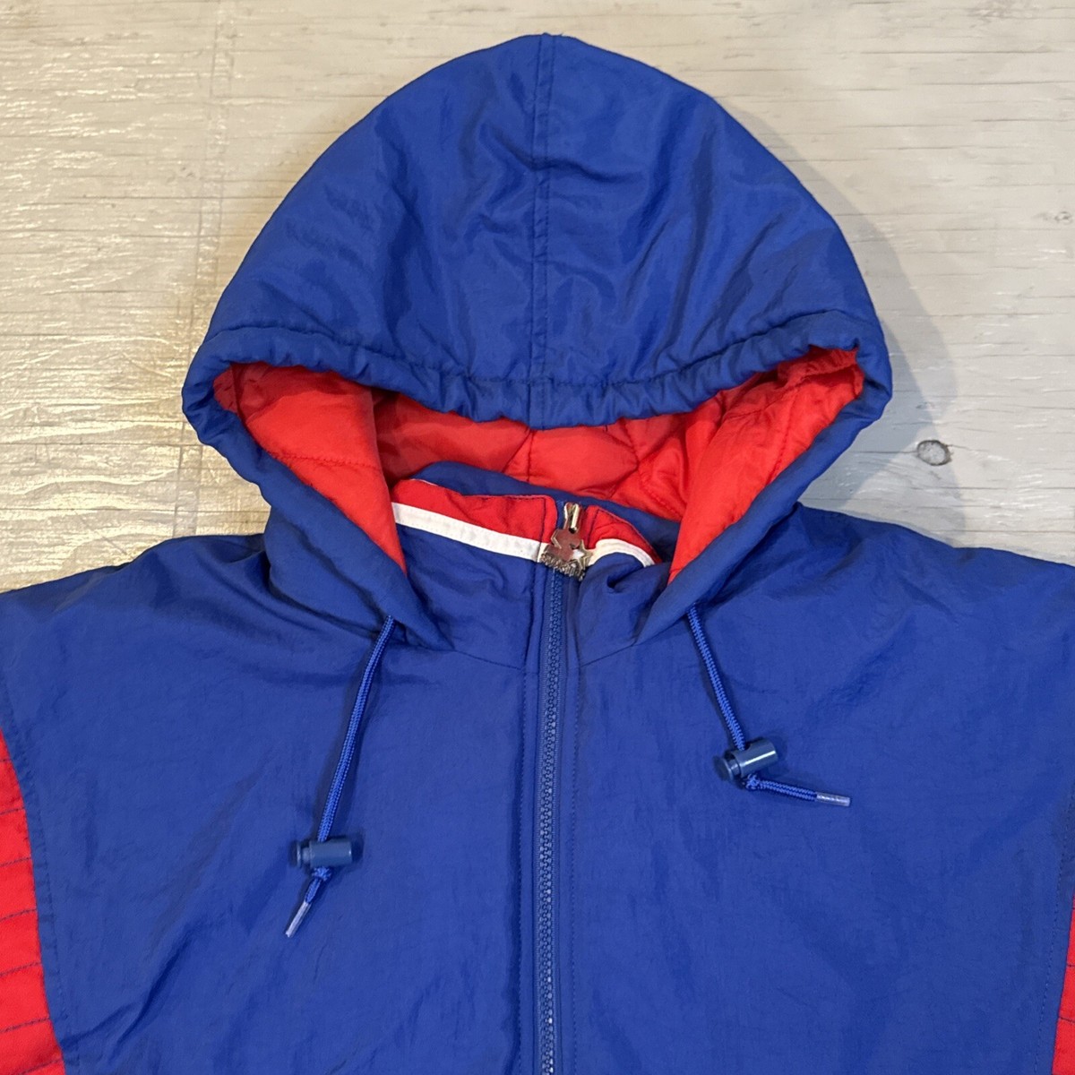 Vintage 90s Starter NCAA Kansas Jayhawks 1/2 Zip Pullover Hooded