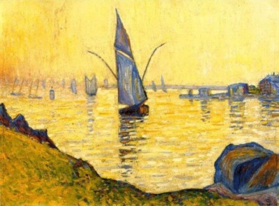 Dream-art Oil painting Paul-Signac-Concarneau-study landscape in oil canvas art