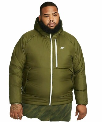 Nike NSW Thema-Fit Legacy Mens Full Zip Hooded Jacket Size L Green DD6857-326