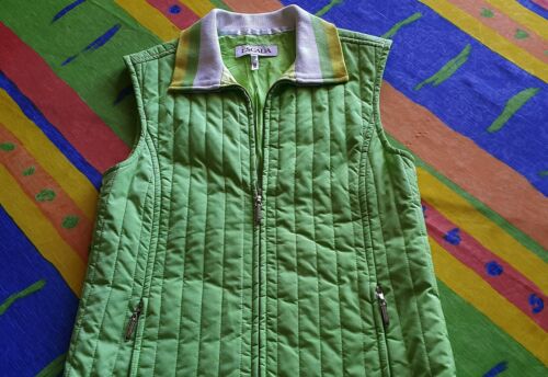 AUTÉNTICO CHALECO SIN MANGAS DE GOLF ESCADA VERDE LIMÓN DE COLECCIÓN TALLA: US6/EU34 - Imagen 4 de 9