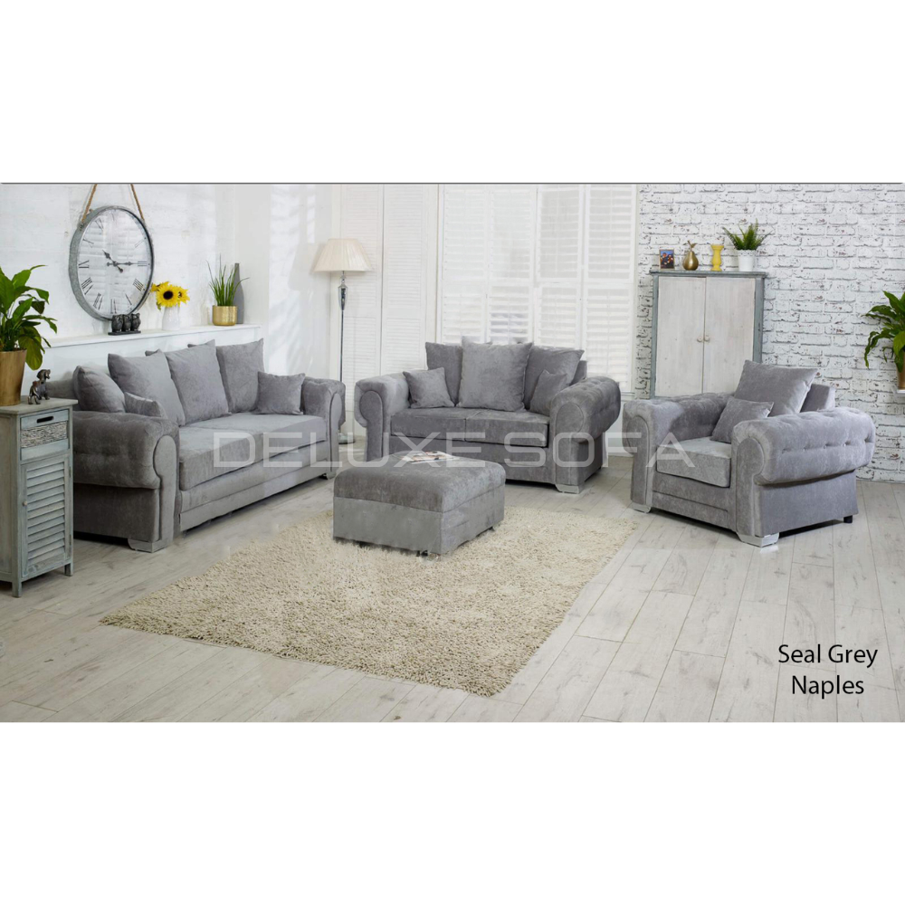 1,2,3 Seater Verona Sofa Set Loveseats Lounger Suite Settee 3+2