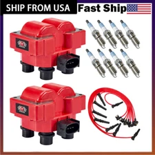 High Performance Ignition Coil & Spark Plug & Wire set For Ford F-150 F-250 4.6L