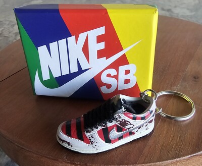 Mini Sneaker Keychain Red, White & Gray with Shoe Box 3D Gift/Charm High Quality