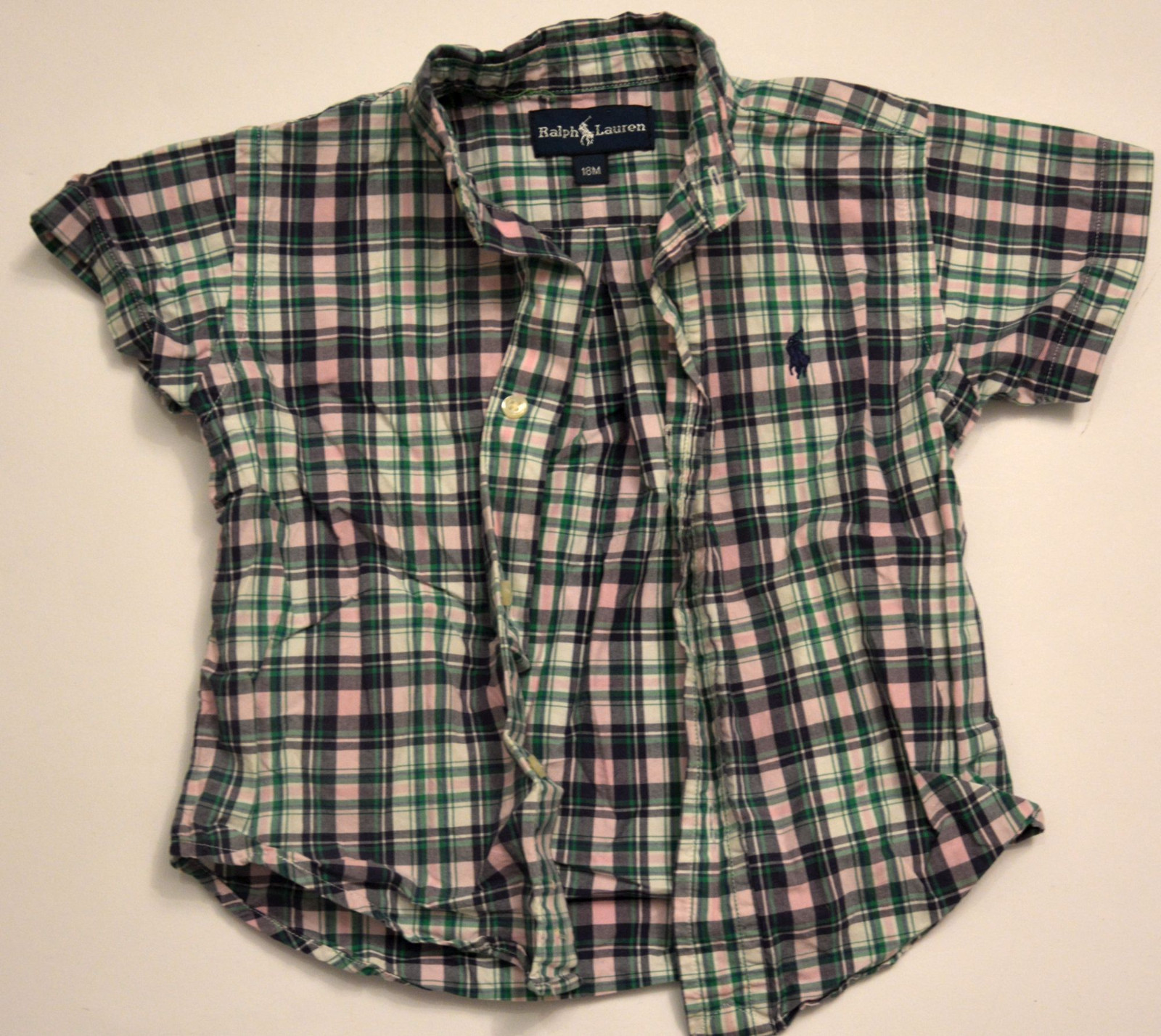 Elegante Original Bebé Camisa De Ralph Lauren Talla 18M 80 86 Celebración Fiesta