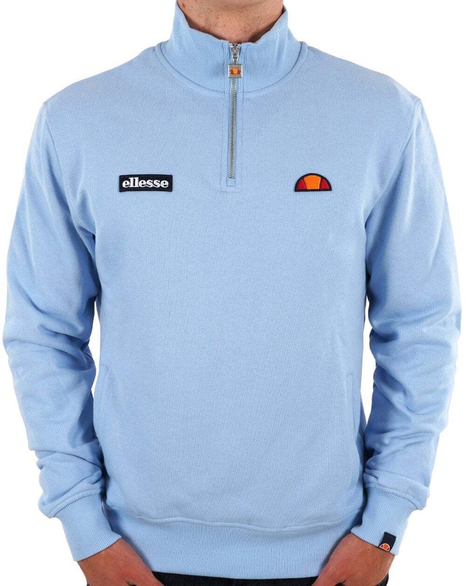 Ellesse 1/4 Zip Sweat Light Blue