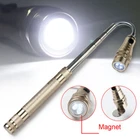 3LED Magnetic Pickup Tool Telescoping Flexible Extensible Flashlight Torch Lamp