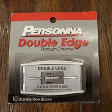 Vintage Personna Platinum Double Edge Chrome 10 Blades sealed 2004
