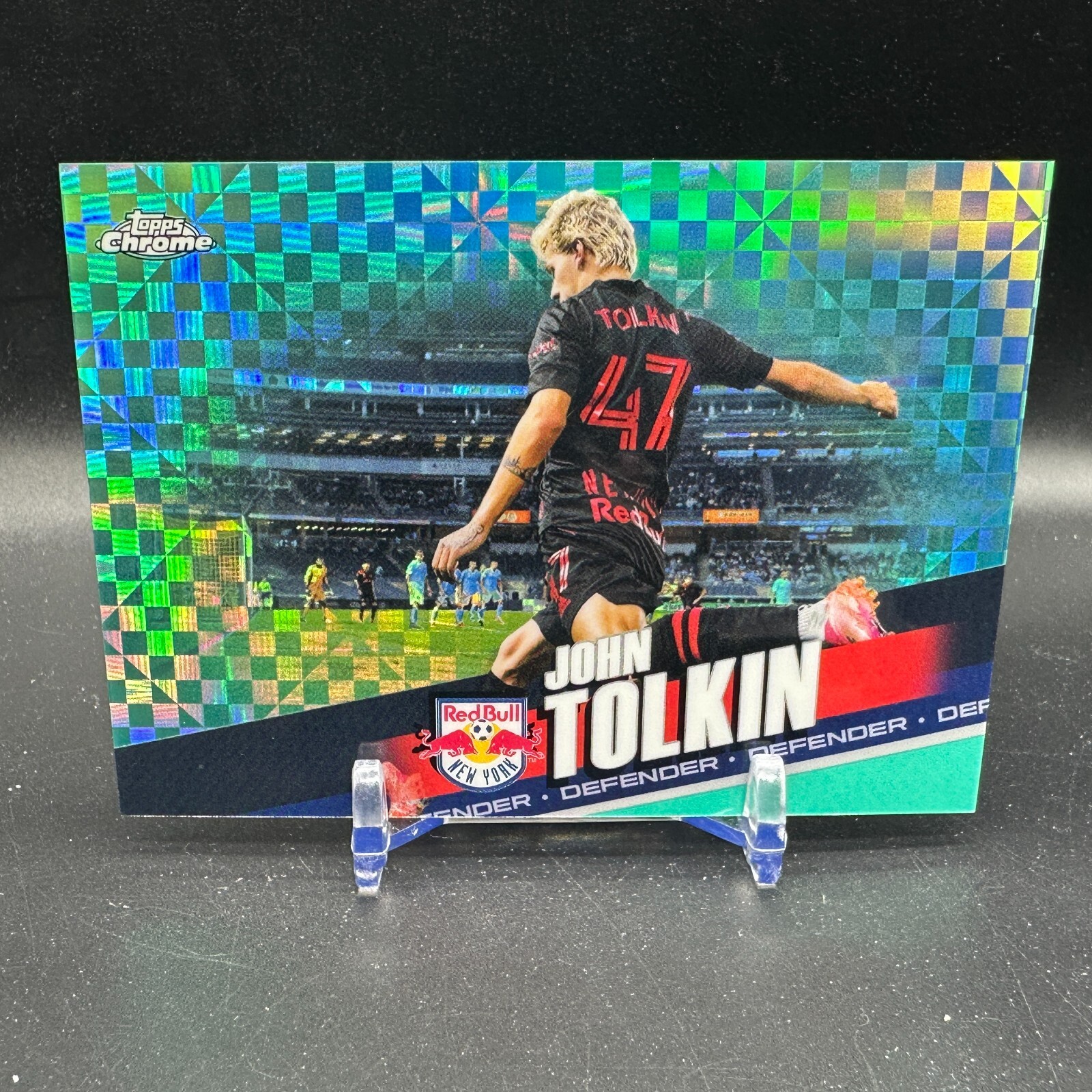 JOHN TOLKIN Aqua X-Fractor /299 2022 Topps Chrome MLS #109 NY Red Bulls