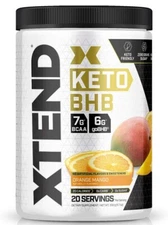 Scivation XTEND Keto BHB | 6g goBHB 7g BCAA | 20 Servings | Orange Mango