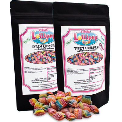 Bonbon Tipsy Unicorn - Das bunte Glühweinbonbon mit dem Einhorn im  Doppelpack
