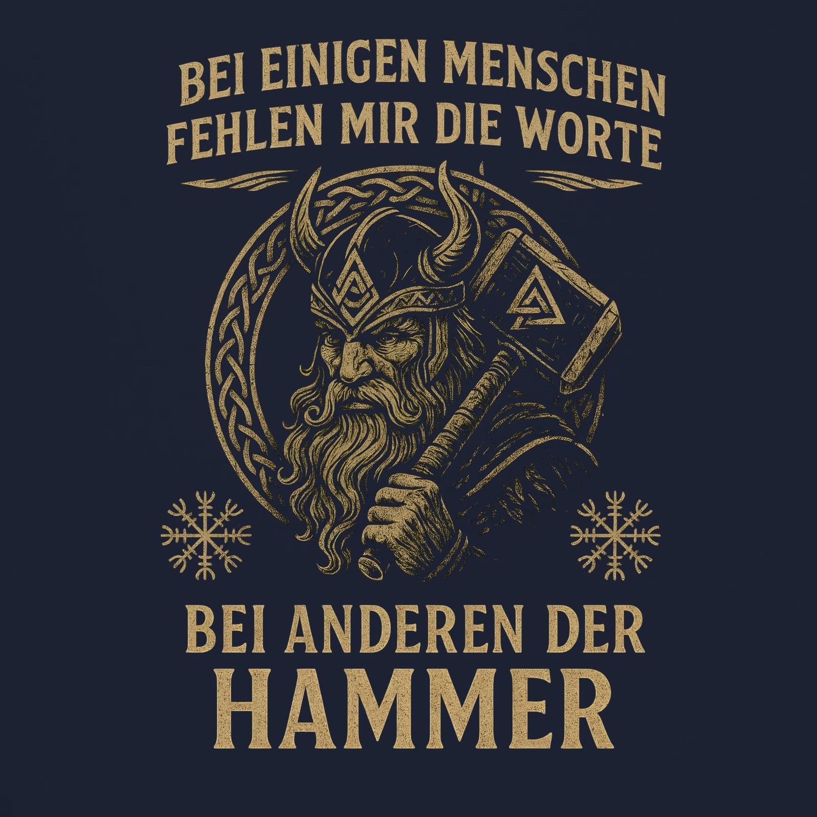 ALTRA Mi mancano le parole agli altri il martello vichingo Thor Mjölnir maglietta uomo