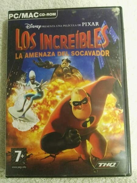 LOS INCREIBLES LA AMENAZA DEL SOCAVADOR JUEGO PC Y MAC DISNEY PIXAR THQ 2 CD