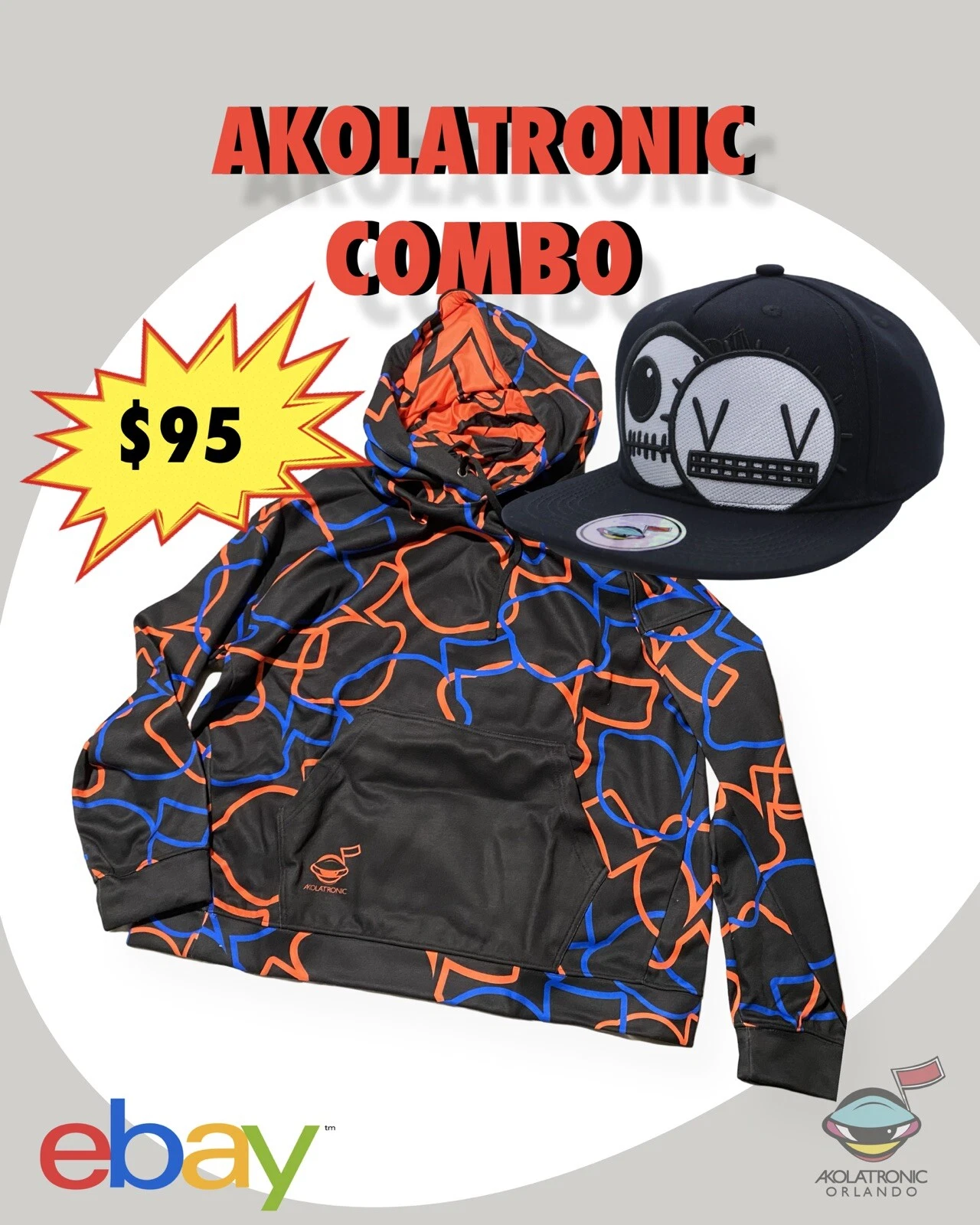 Akolatronic Hoodie & Snapback Cap Combo