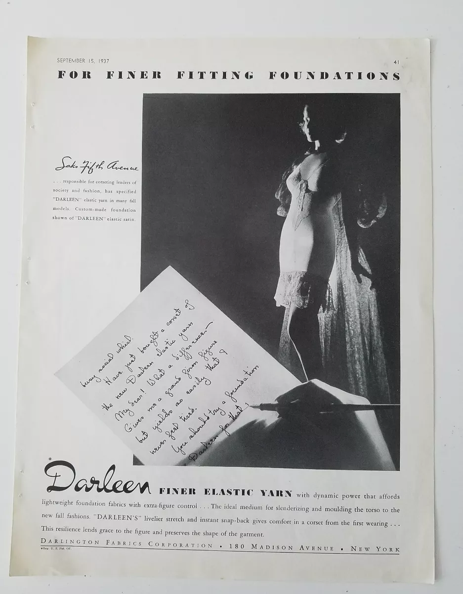 1937 womens Nemo one piece girdle foundations bra vintage ad