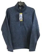 Eddie Bauer Medium Quarter Zip Shady Blue Radiator Fleece Sweater