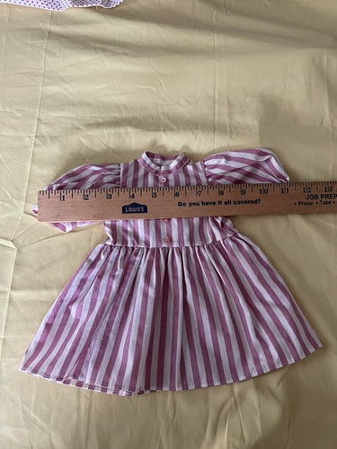 White & Pink Striped Pleated Baby Doll Dress - Picture 7 of 8