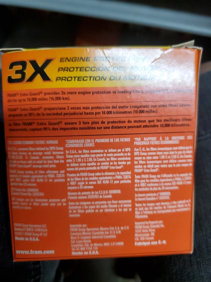 Fram Extra Guard 滤油器 CH8081 — 第 3/3 张图片