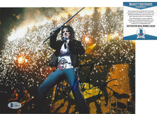 SINGER ALICE COOPER SIGNED 8x10 PHOTO SHOCK ROCK LEGEND 5 PROOF BECKETT COA BAS