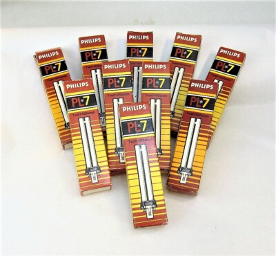 Philips PL-7 400 Lumen 7 Watt Bulbs Qty 10 New