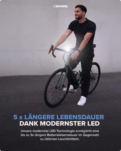 Büchel Fahrradlicht - BL 300 I StVZO zugelassen I Bis zu 13h Leuchtdauer I 30/15 - Bild 4 von 7