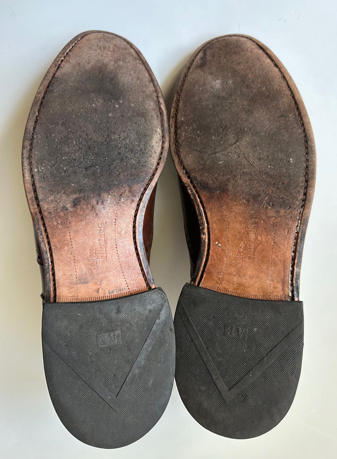 Allen Edmonds Hinsdale Men’s Brown Leather Wingtip Derby Dress Shoes Sz 11D -M31 image 8