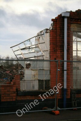 Foto 6x4 verdrehtes Fenster Long Eaton Der Abriss von Cavendish Mill ist n c2010