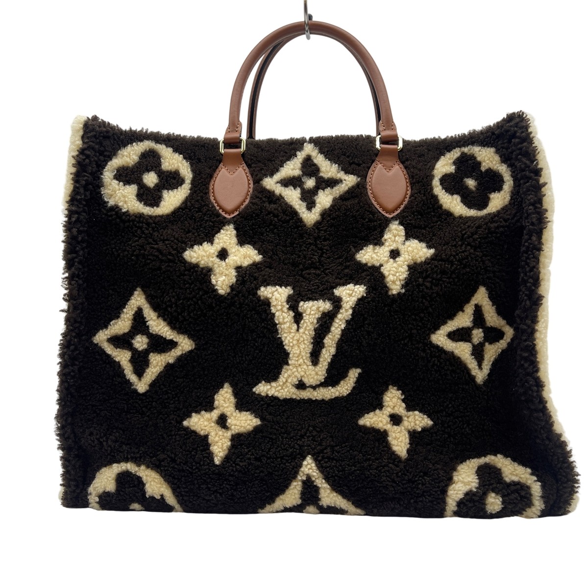 Auth LOUIS VUITTON Monogram Teddy On the go GM M45520 Monogram Fur