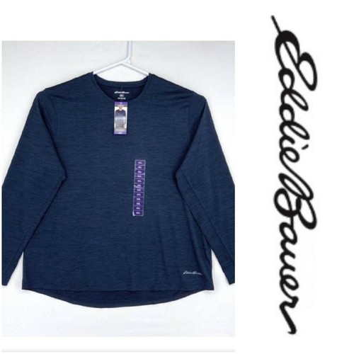 Eddie Bauer Mens Size 2XL T-Shirt Active Dark Blue Long Sleeve/LightWeight - Picture 4 of 5