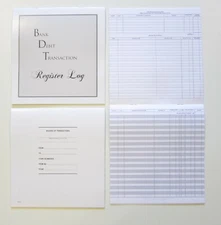 7 LARGE PROFESSIONAL DESK CHECKBOOK TRANSACTION REGISTERS TAX RECORD LOG BOOKS