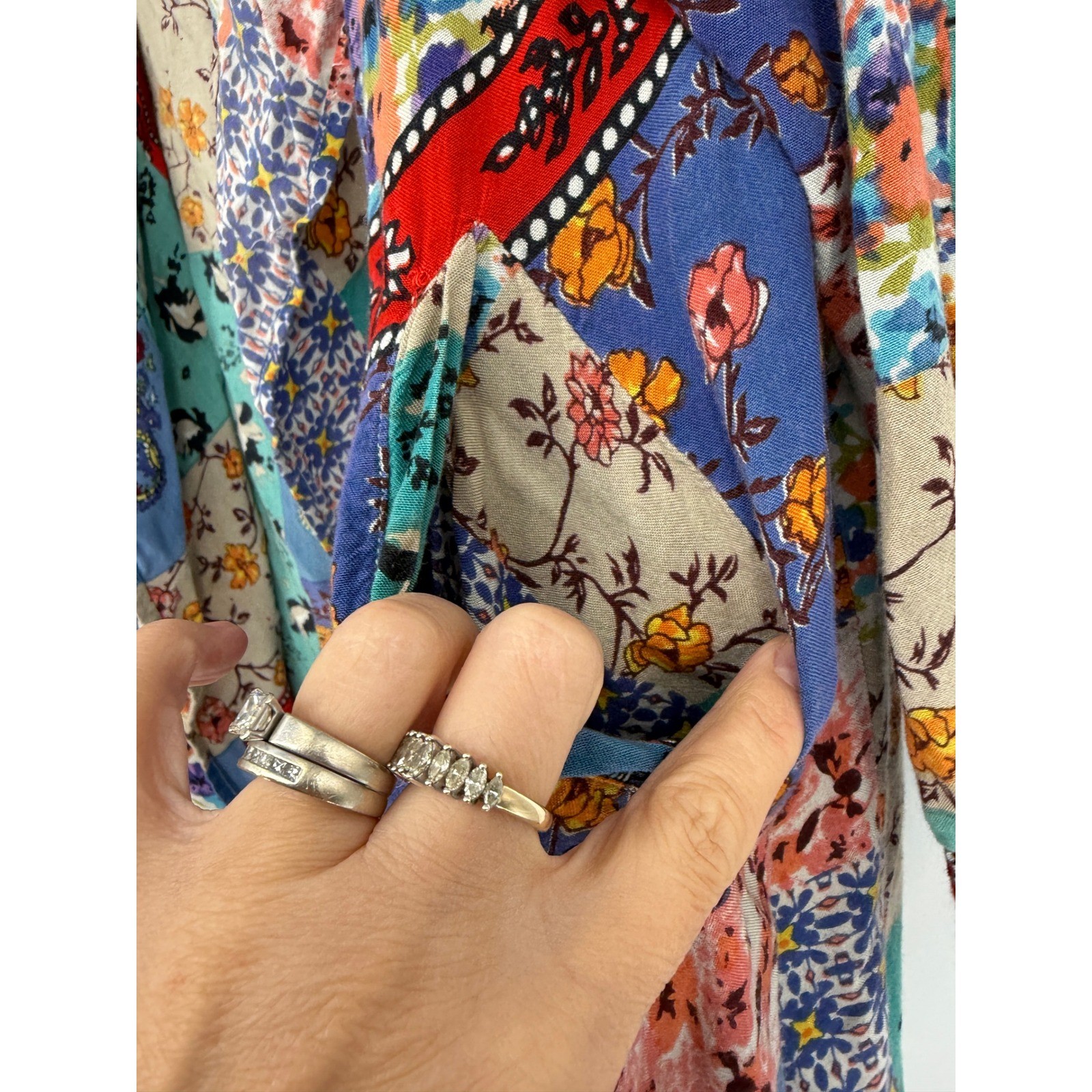 Sacred Threads Patchwork Dusters/m Open Front Lig… - image 4