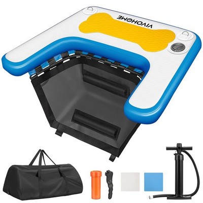VIVOHOME Inflatable Dog Boat Ramp Floating Ladder Pet Water Entry Exit  NEW