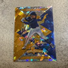 PANINI CRUSADE JAMES TRIANTOS GOLD CRACKED ICE SUPER SHORT PRINT CARD 7 OF 10