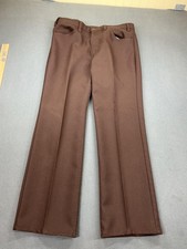 Vintage Levi's Pants Mens 36x34 Brown Straight Leg Workwear Talon Zipper 70s