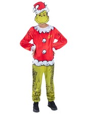 Smiffys Dr Seuss The Grinch Santa Costume Age 7-9