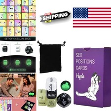 Couples Sex Game with Glow in The Dark Dice and Cards for Romantic Evenings