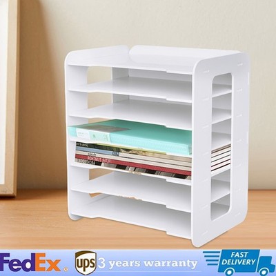 Desktop 7 Tier Organizer Paper File Holder Document Storage Rack Office Home NEW