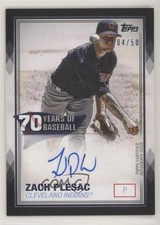 2021 Topps 70 Years of Baseball Auto Black 4/50 Zach Plesac #70YA-ZP Auto 6o3