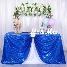 Shiny Beauty Sequin Backdrop 9FTX13FT Blue Wedding Shimmer Fabric Background