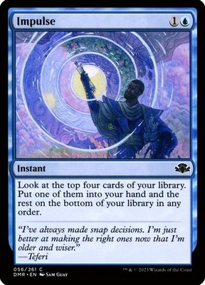 X 1 Impulse NM-M Dominaria Remastered 056 MTG Magic The Gathering